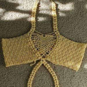 Hand-made crocheted top